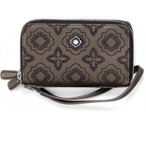 BRIGHTON double zip-around tech wallet.